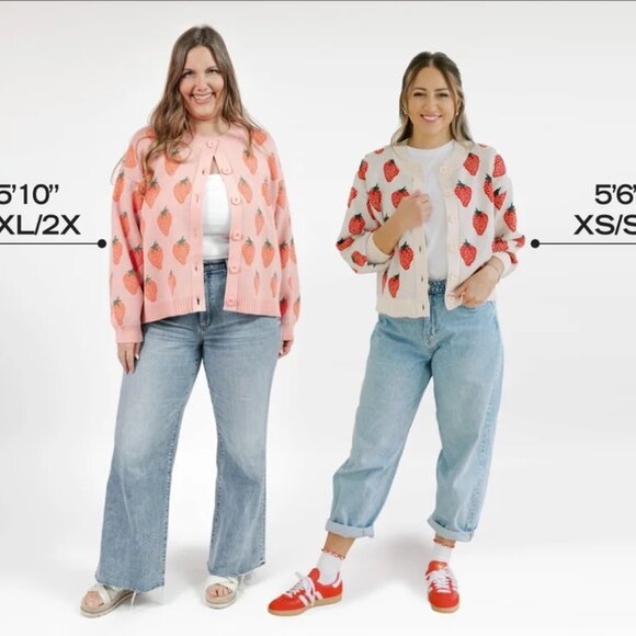 Smash + Tess / Fallon Farinacci Strawberry Sweater M/L - Picture 4 of 8